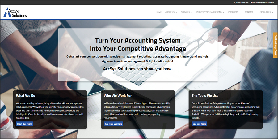 AccSys Solutions Website
